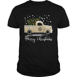 New Orleans Saints Truck Merry Christmas Shirt